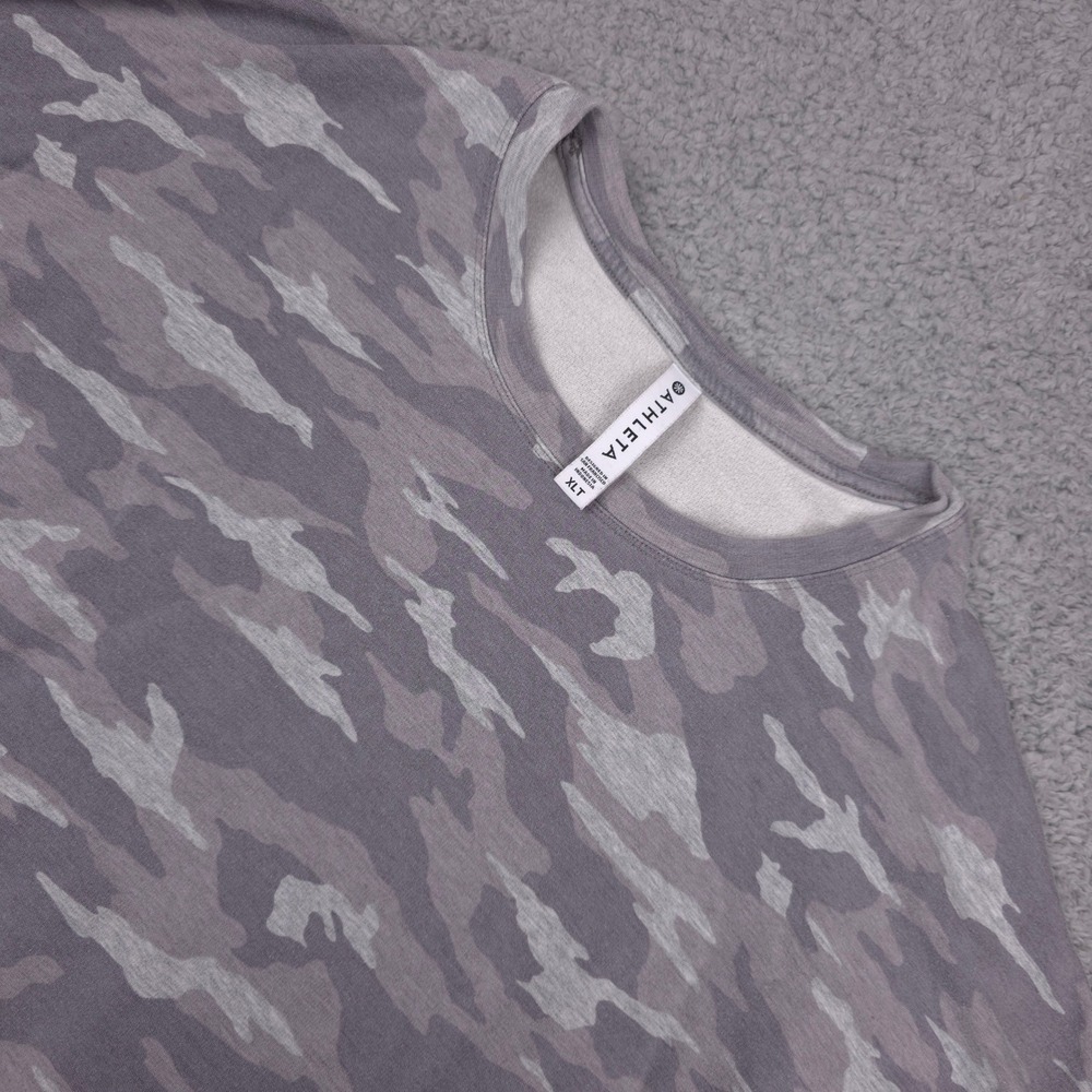 Athleta Camo Sweatshirt Long Sleeve Athleisure Pullover Top XLT